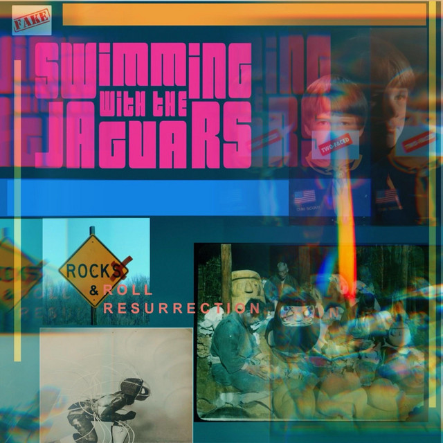 The Rock and Roll Resurrection cover: a collage of video stills and a yellow road sign under a pink wordmark.